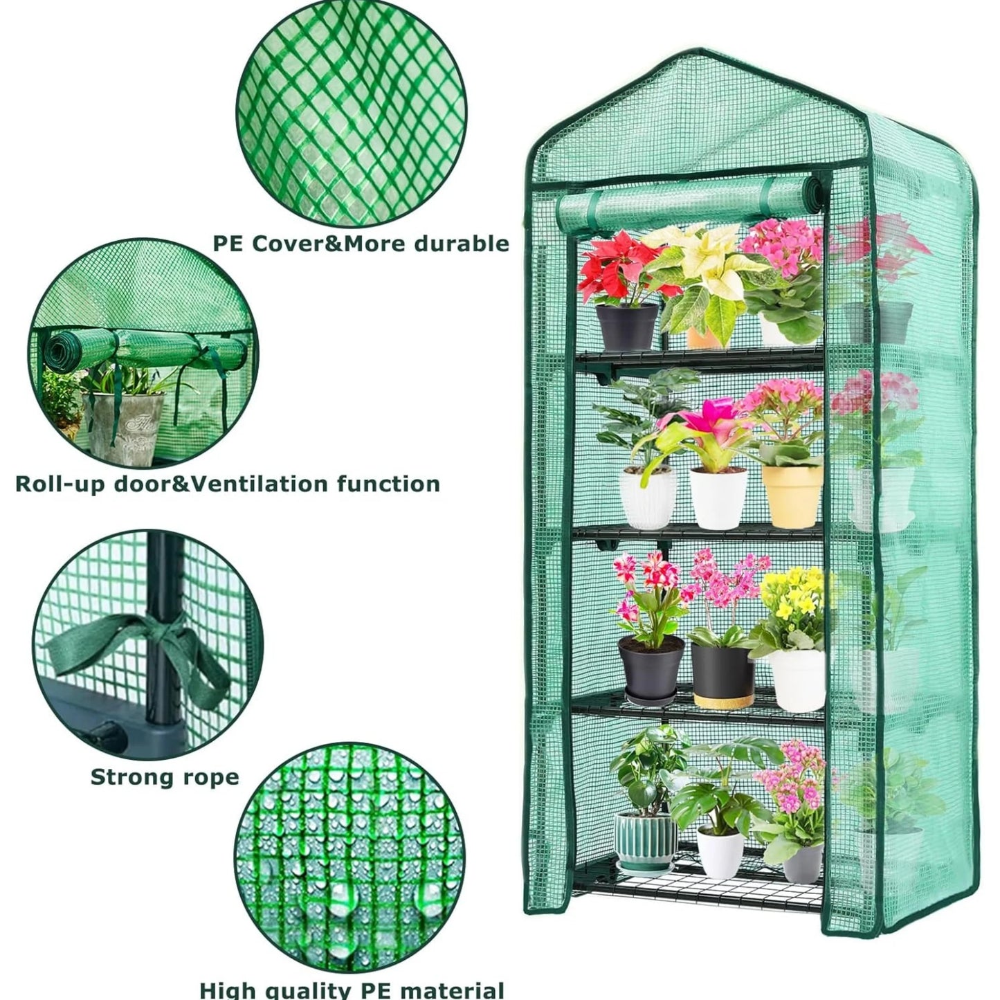 Hign-concerned Greenhouse Portable Rack With PE Cover