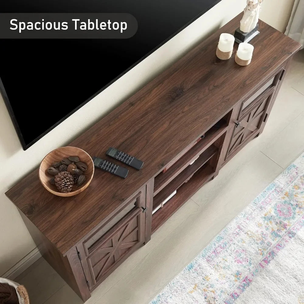 ZUIYU Farmhouse TV Stand Rustic Entertainment Center