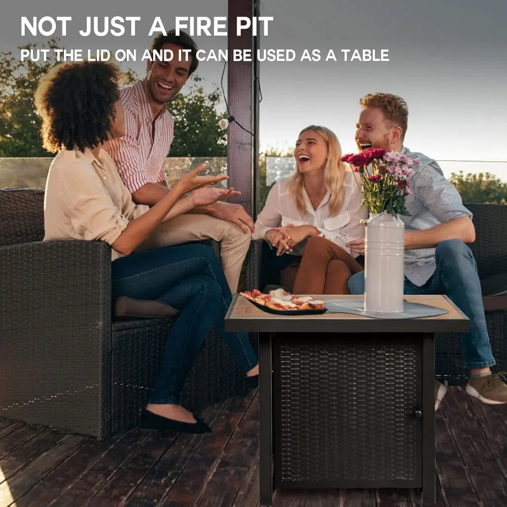 BALI OUTDOORS 50000 BTU Propane Fire Pit Table Outdoor