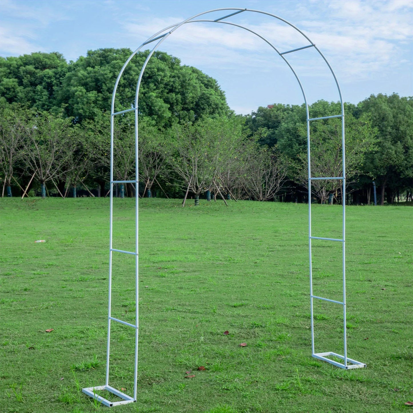 Metal Garden Arch Trellis High Assemble Freely 2 Sizes, Garden Arbor for Wedding Party Climbing Plant Outdoor Indoor