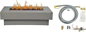 Outdoor 50K BTU Propane Fire Table Rectangular Patio