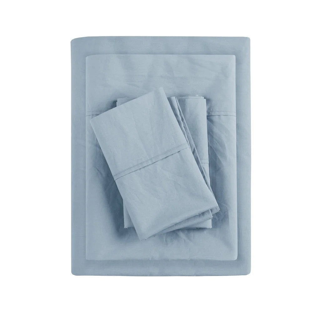 DUTRIEUX 200 Thread Count Cotton Percale Sheet Set Soft