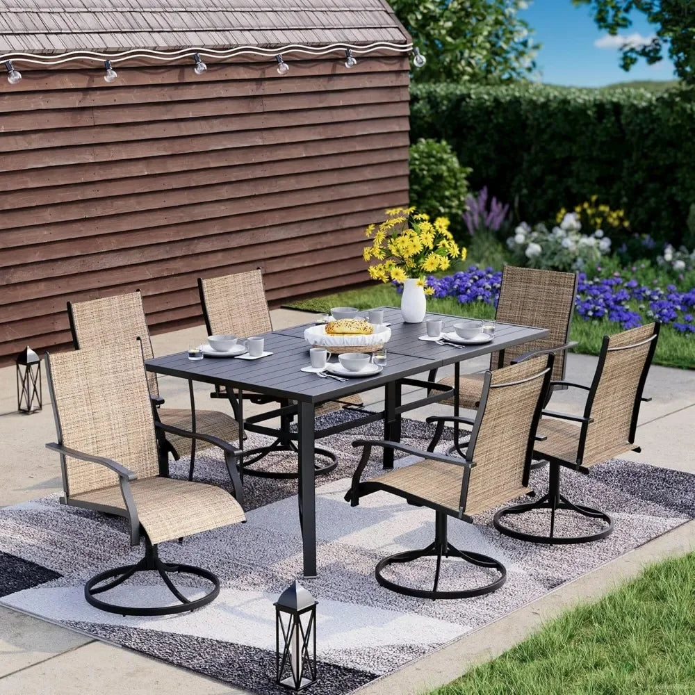 Guangbai 7 Piece Outdoor Dining Set With Umbrella Hole