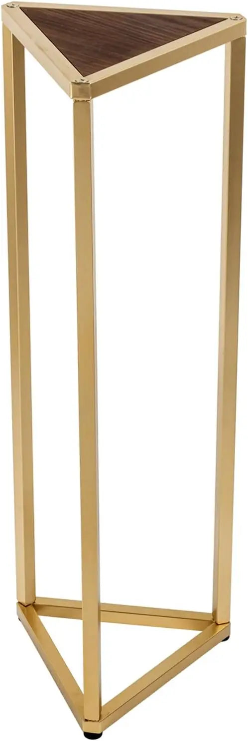 MyGift Triangular Plant Display Stand With Metal Frame