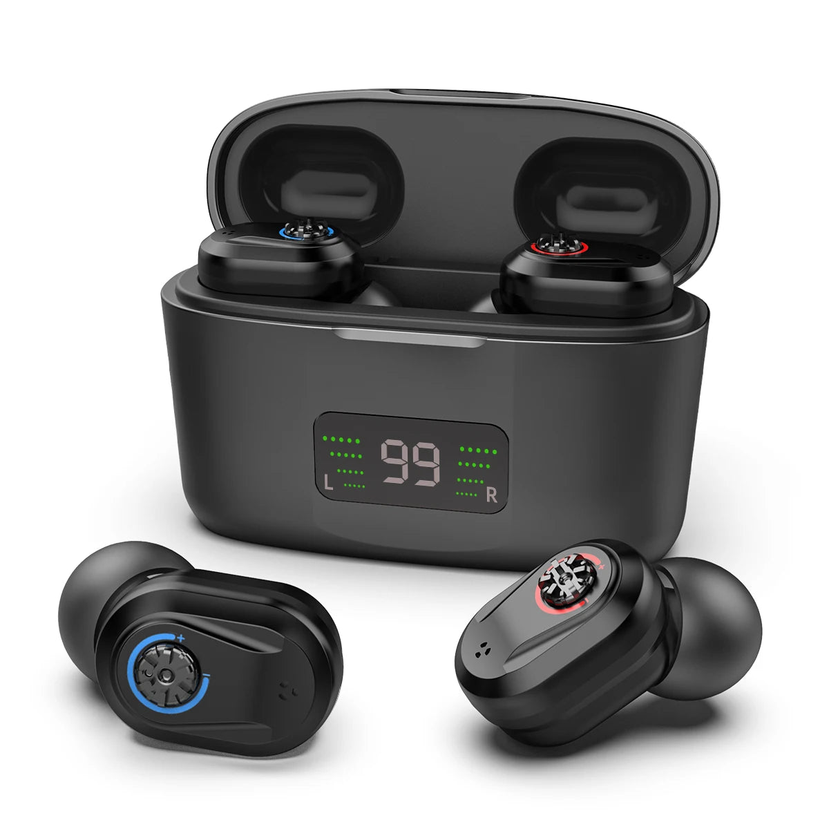 Wireless Mini Noise-cancelling Hearing Aid for Seniors, HD Digital Display, With Large-capacity Battery Charging Box