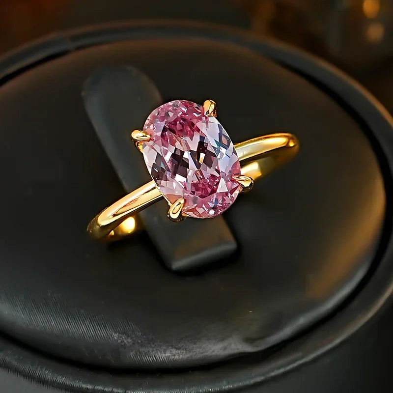 Sterling Silver 925 Zircon Ring Minimalist Pigeon Egg