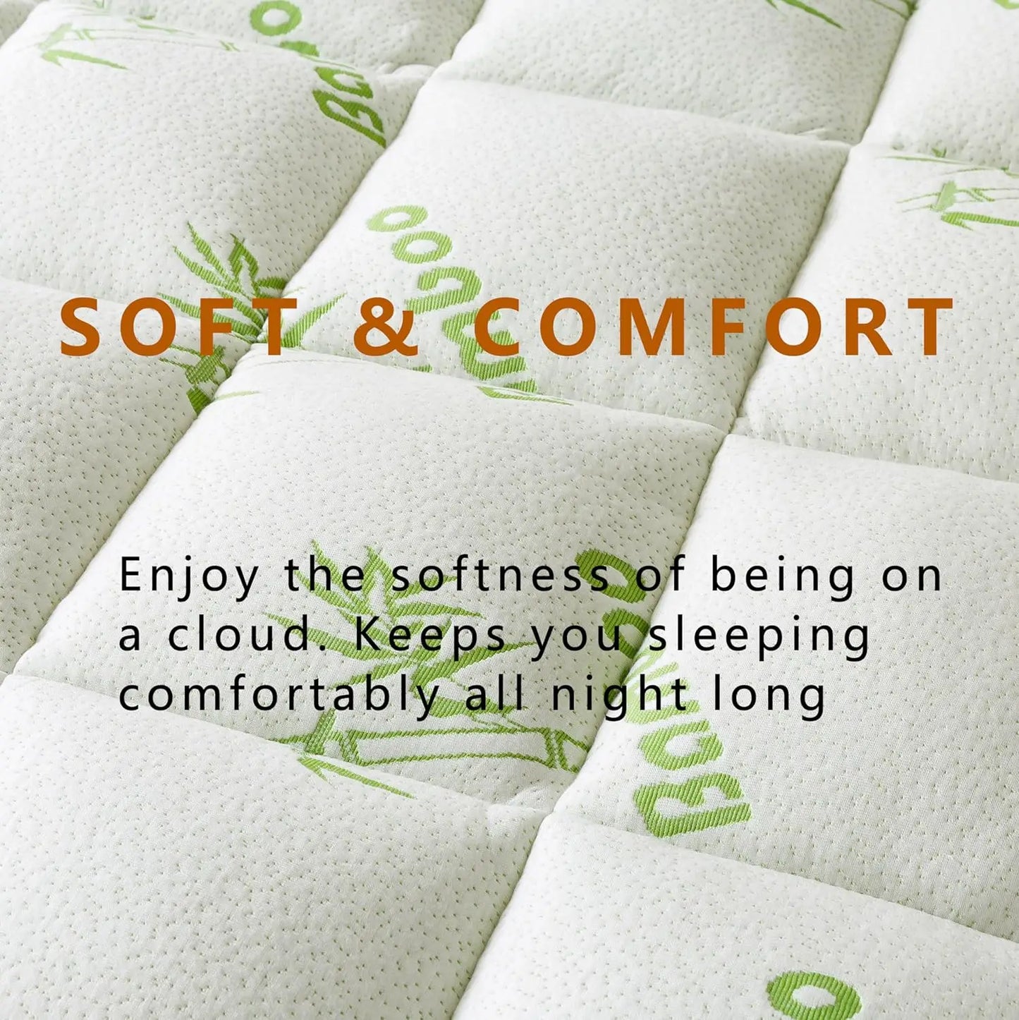 Bamboo_Viscose Mattress Topper Queen Size, Cooling Extra Thick Breathable Mattress Pad, 8-21”Deep Pocket Soft Quilted Fitted