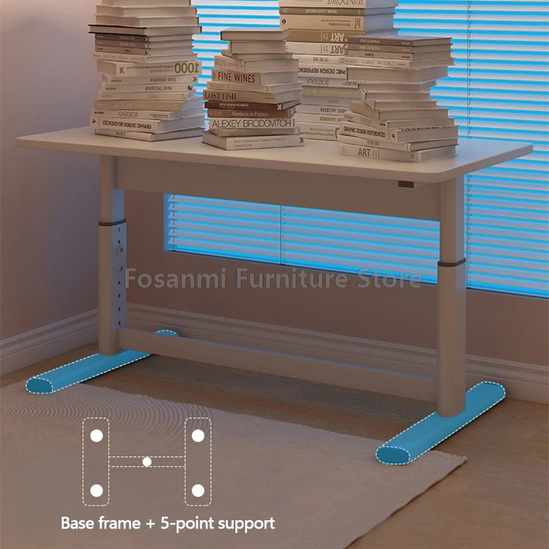 Adjustable Height Office Desk Student Study Table Children Gaming Desk Home Gamer Standing Table Manual Motion Computer Desk