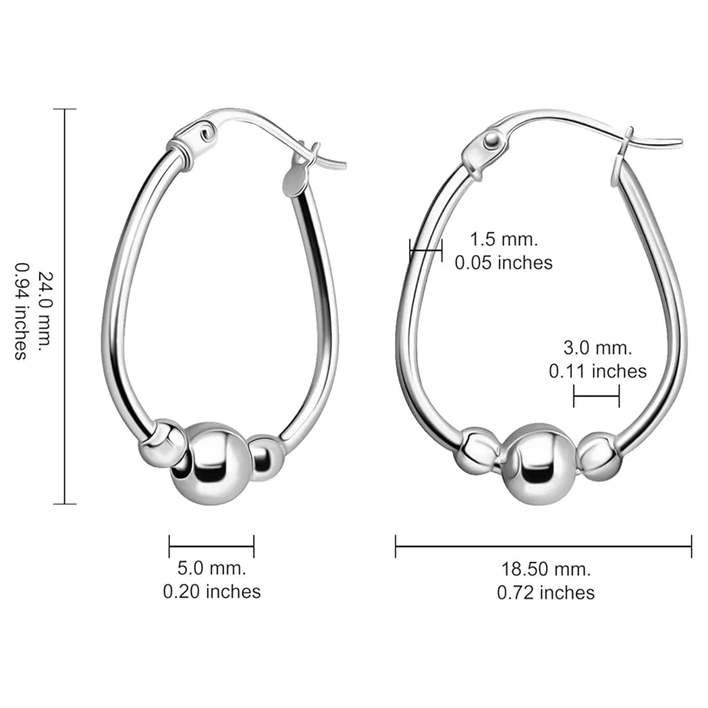 Sweet Blossoms Haven 925 Sterling Silver Circle Earrings
