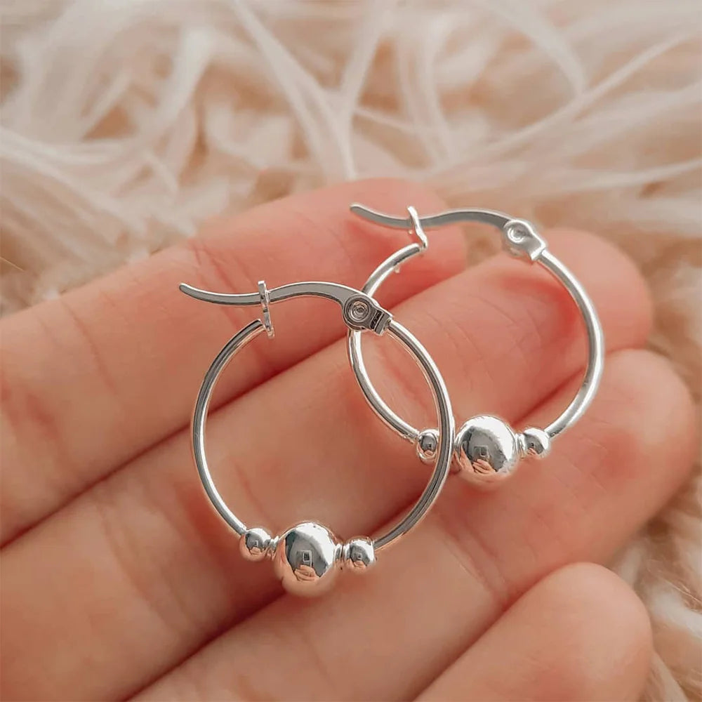 Sweet Blossoms Haven 925 Sterling Silver Circle Earrings