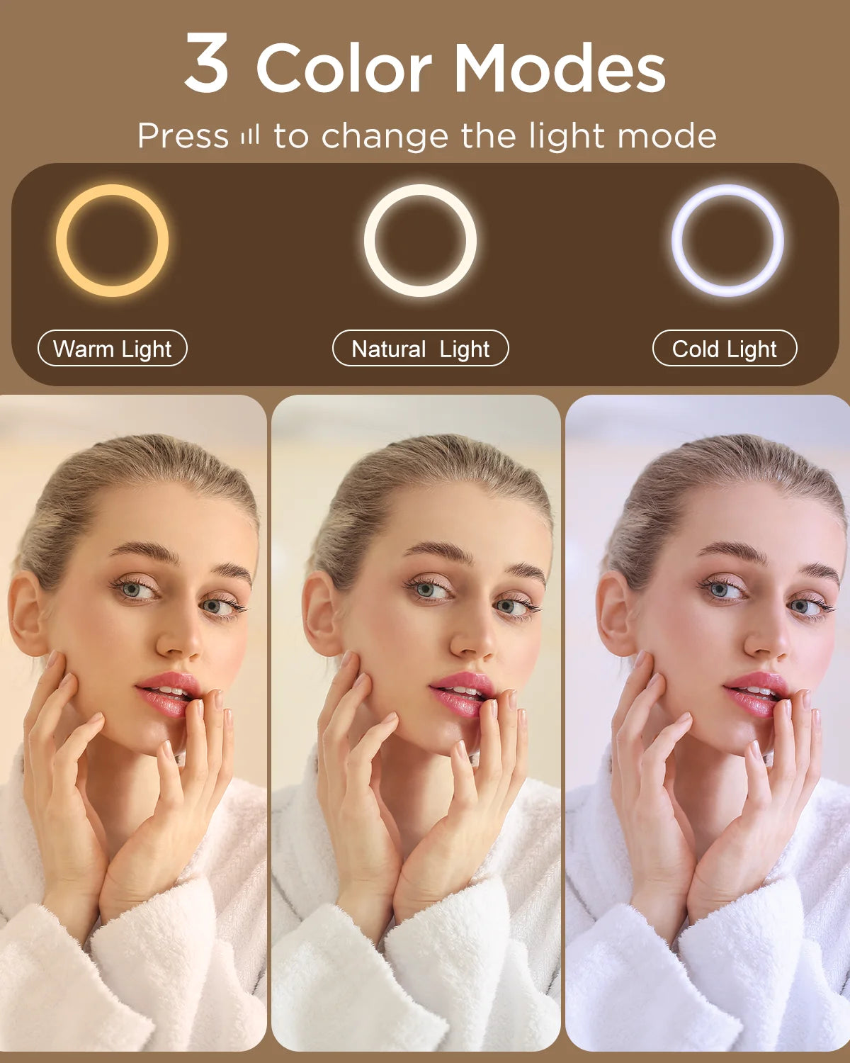 BESTOPE Pro Vanity Mirror With Lights Three Color Modes
