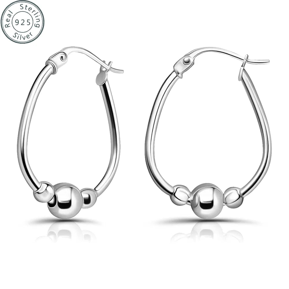 Sweet Blossoms Haven 925 Sterling Silver Circle Earrings