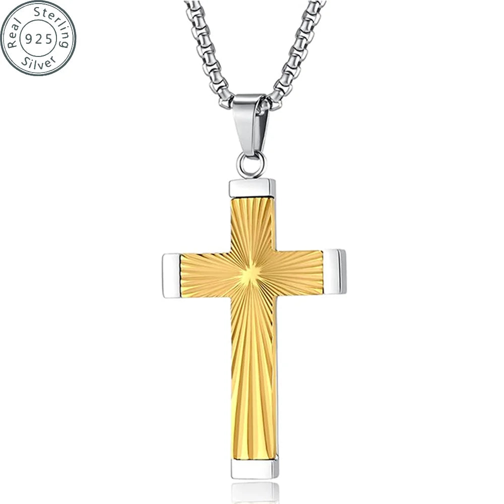 Sweet Blossoms Haven 18K Gold Plated Cross Necklace