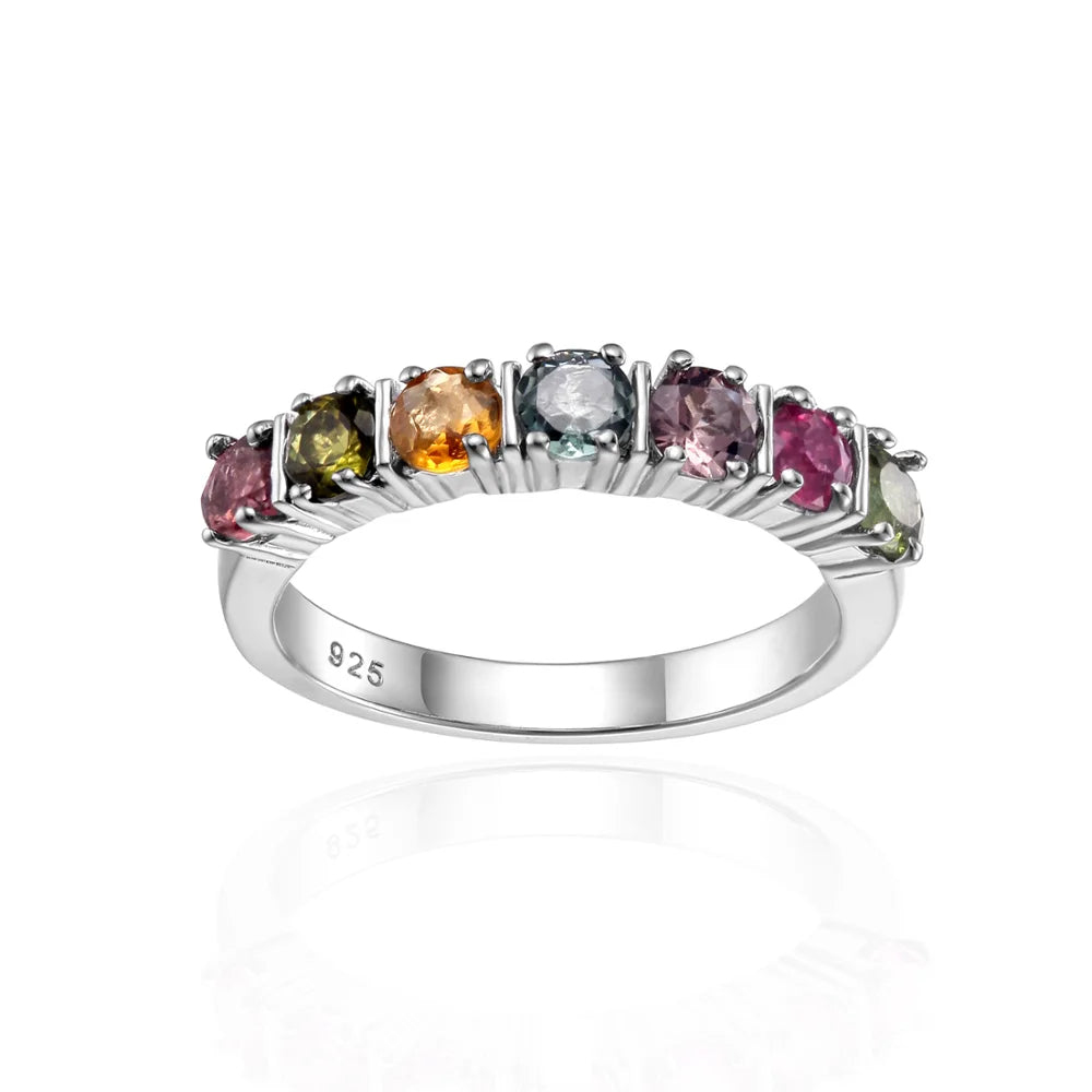 Gems Ballet Tourmaline Stackable Eternity Wedding Band Ring