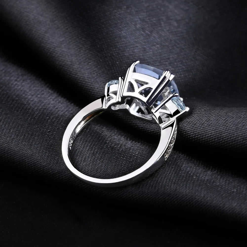 Gems Ballet Iolite Mystic Quartz Sky Topaz Cocktail Ring