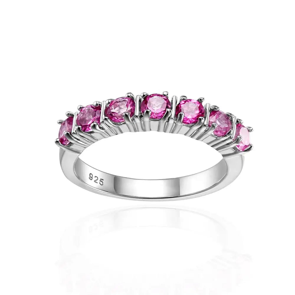 Gems Ballet Tourmaline Stackable Eternity Wedding Band Ring