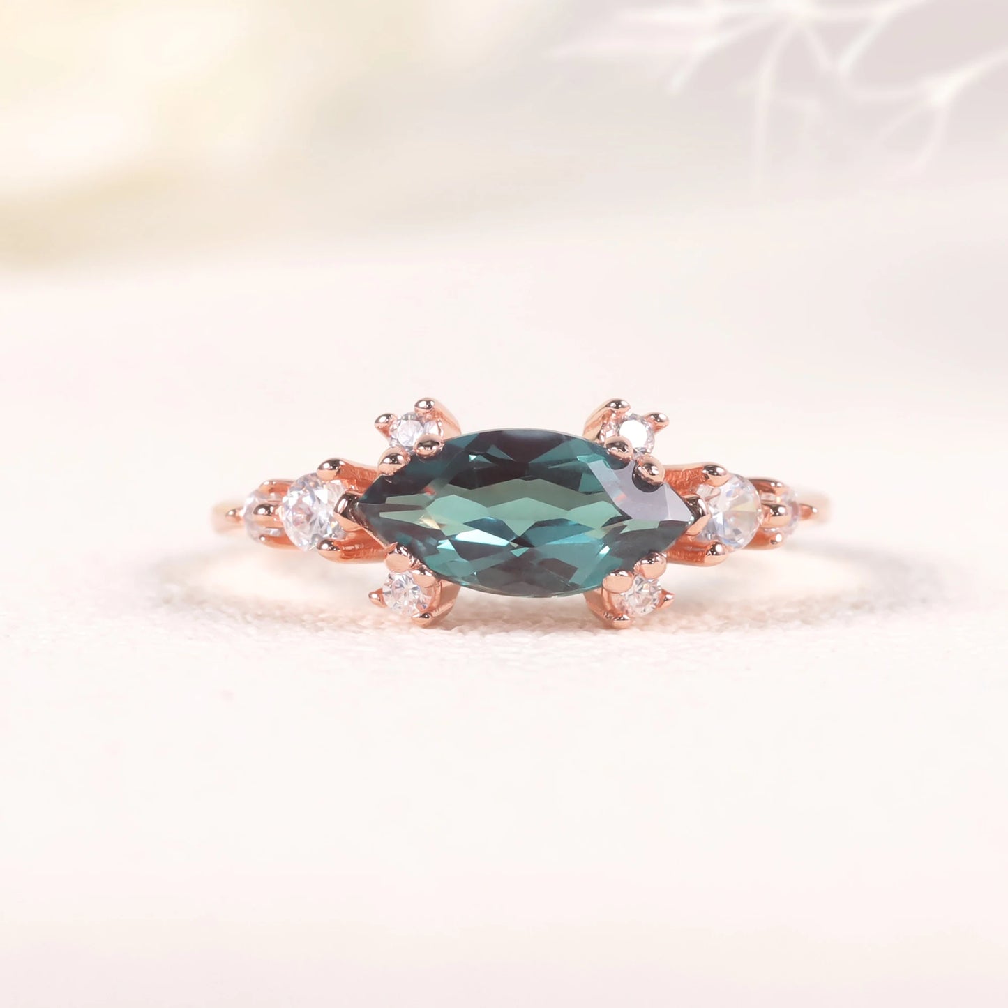 Gems Ballet Alexandrite Solitaire Engagement Ring Sterling