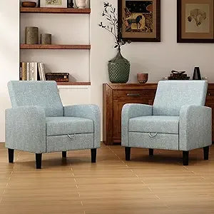 DAFIFY Linen Fabric Accent Chair For Living Room Modern