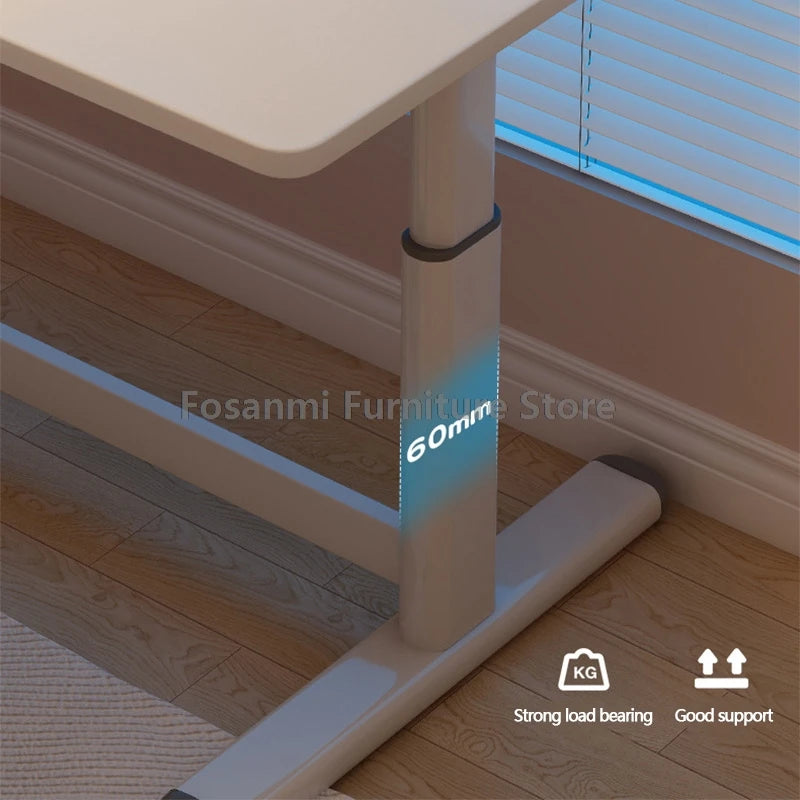 Adjustable Height Office Desk Student Study Table Children Gaming Desk Home Gamer Standing Table Manual Motion Computer Desk