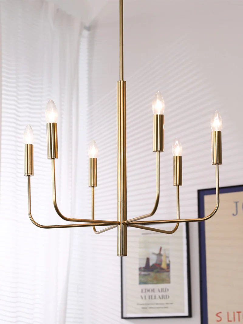 FEHE Minimalist Iron Chandelier For Dining Room E14