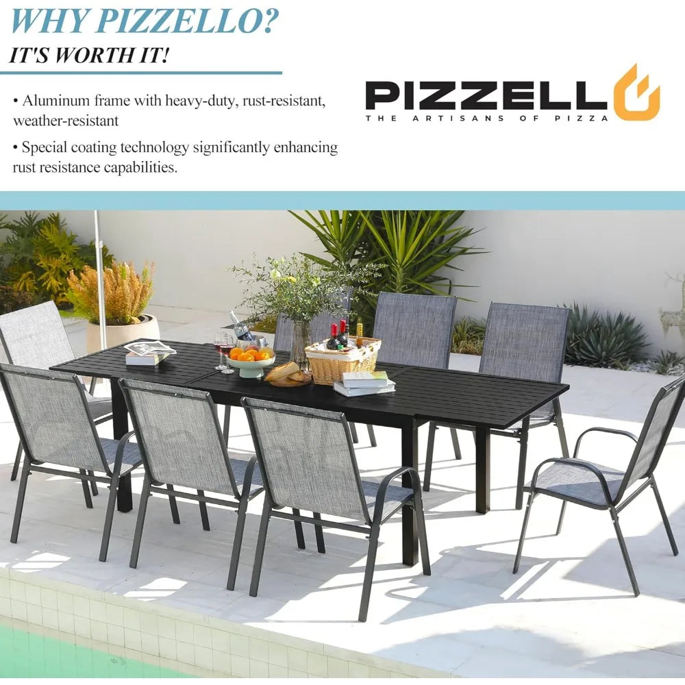 RBXC Outdoor Expandable Aluminum Patio Table For Eight
