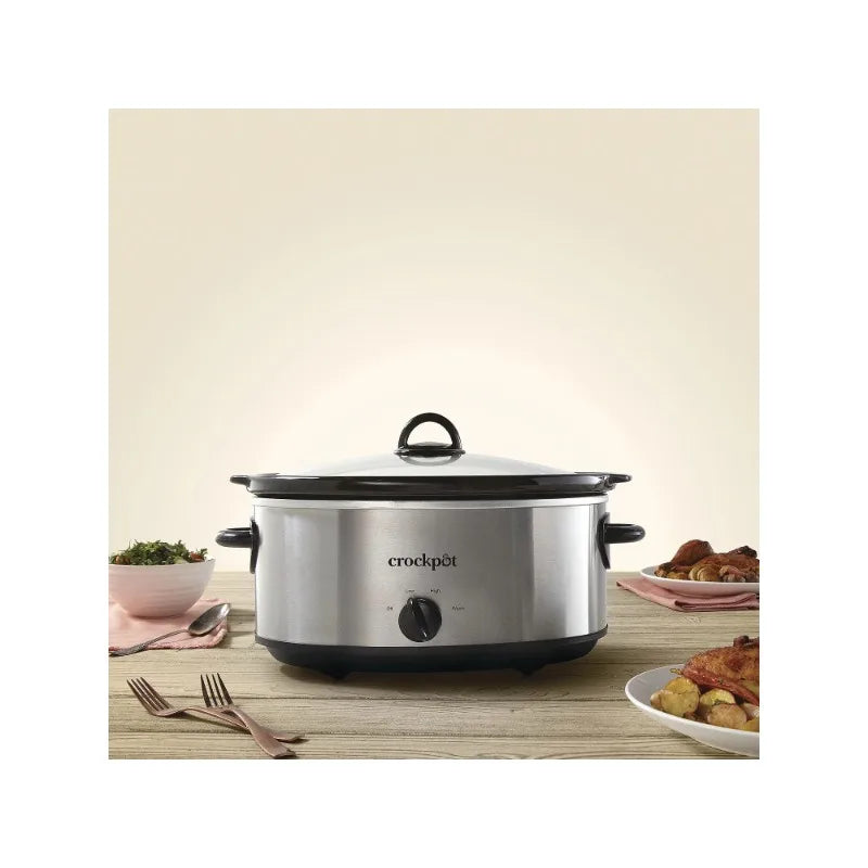 Crockpot™ 7-Quart Slow Cooker, Manual, Stainless Steel