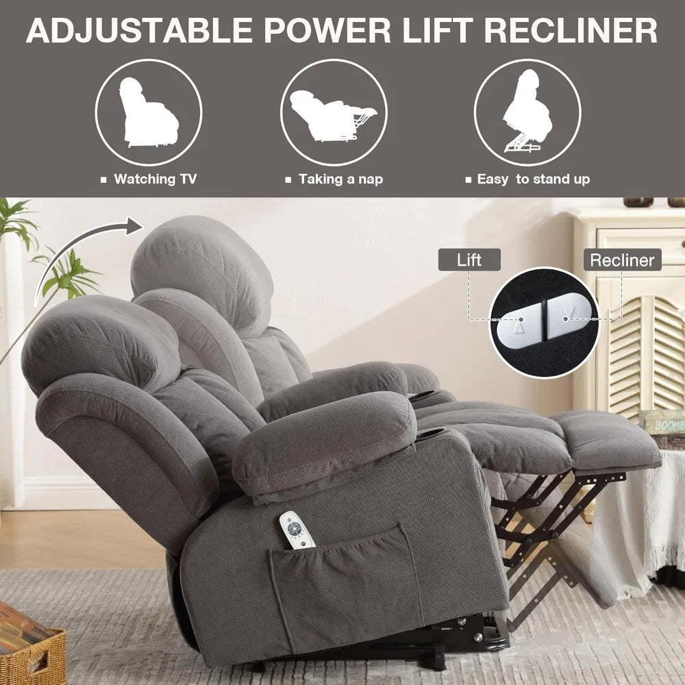 Tangxu Power Lift Recliner Chair With Heat And Massage