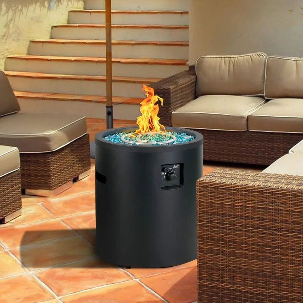 50000 BTU Propane Fire Pit Round Outdoor Patio Garden