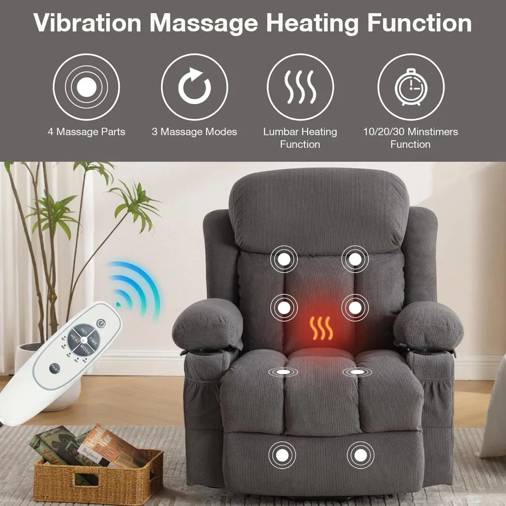 Tangxu Power Lift Recliner Chair With Heat And Massage