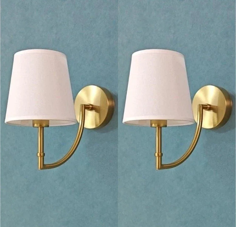 Nordic Minimalism Wall Lamps Modern Simple Linen Lampshade Elbow Wall Lights for Home Decor Living Room Stairs Lighting Fixtures