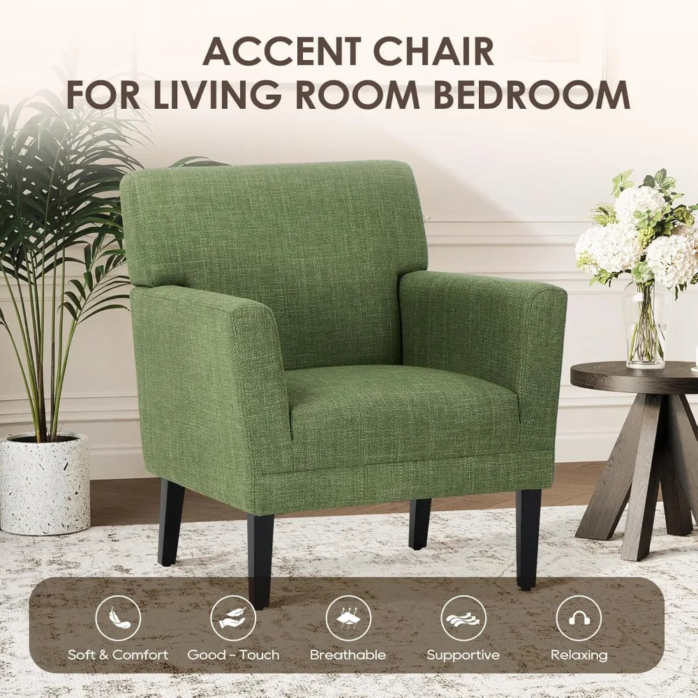 OEING Accent Chair Set of 2 Modern Upholstered Armchairs