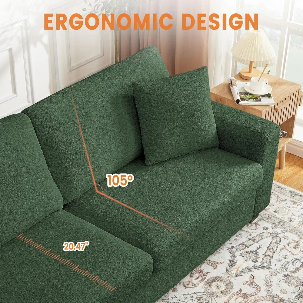 Contemporary Sofa With Removable Washable Cushion Covers