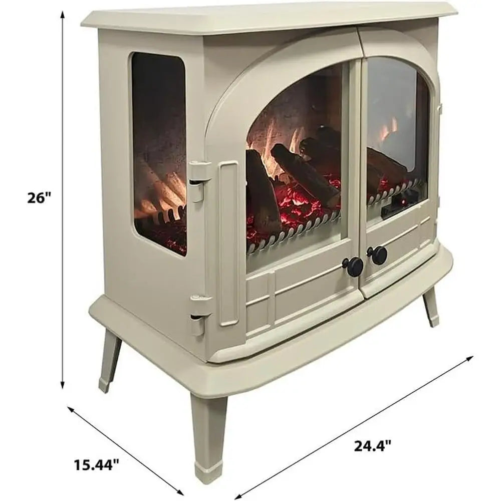 XMSJ Freestanding Electric Fireplace Heater Alexa Control