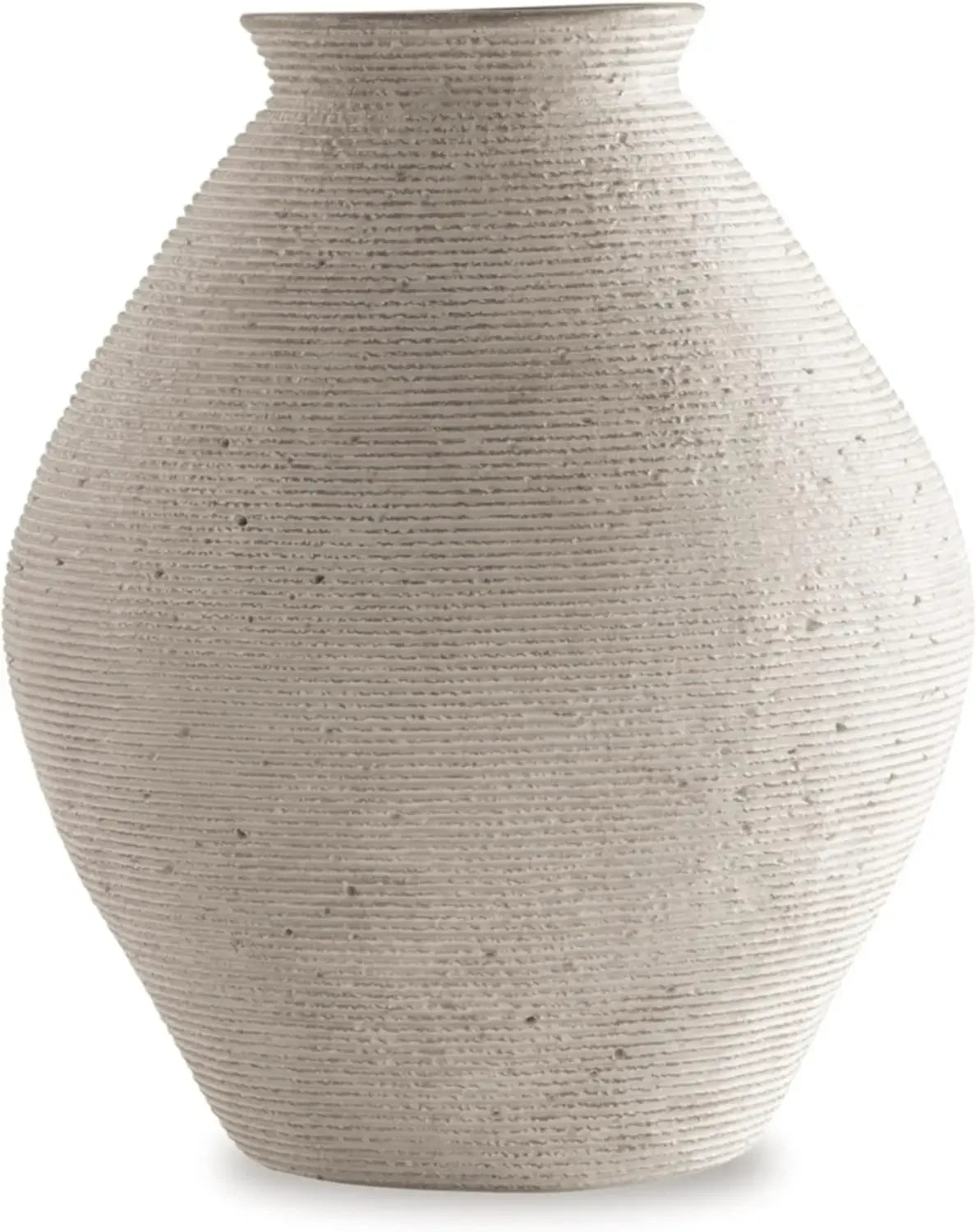 Ashley Hannela 12" Modern Distressed Polyresin Vase, Antique
