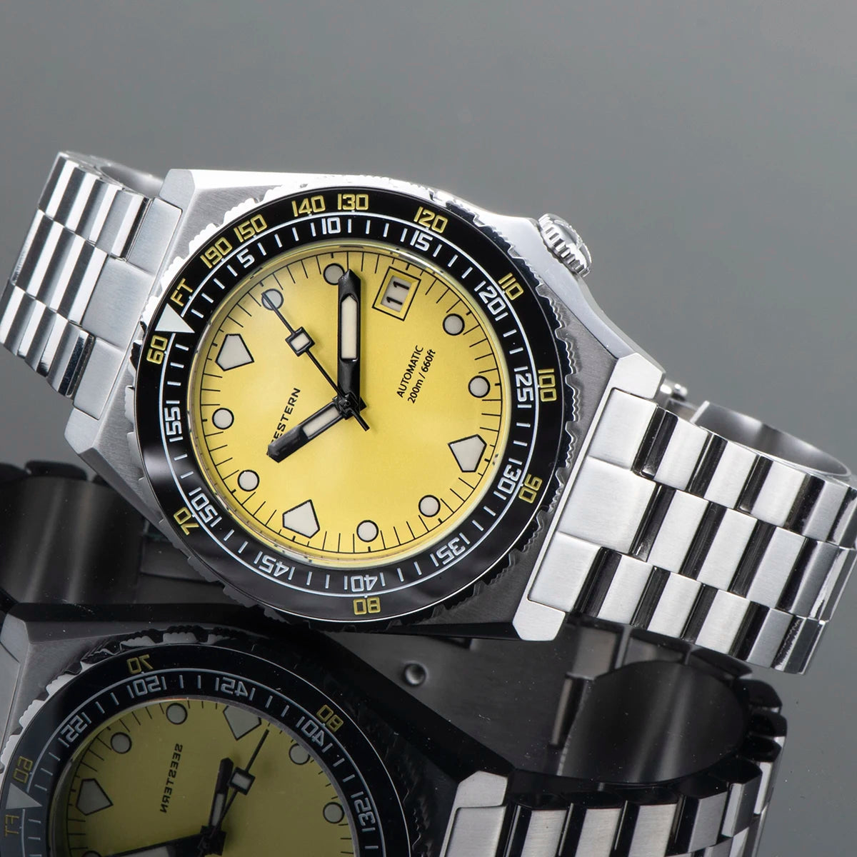 SEESTERN SUB600T V3 Mens Watch Automatic Diving Sapphire Wristwatch NH35 Movement Ceramic Bezel Luminous Date Jubilee Waterproof
