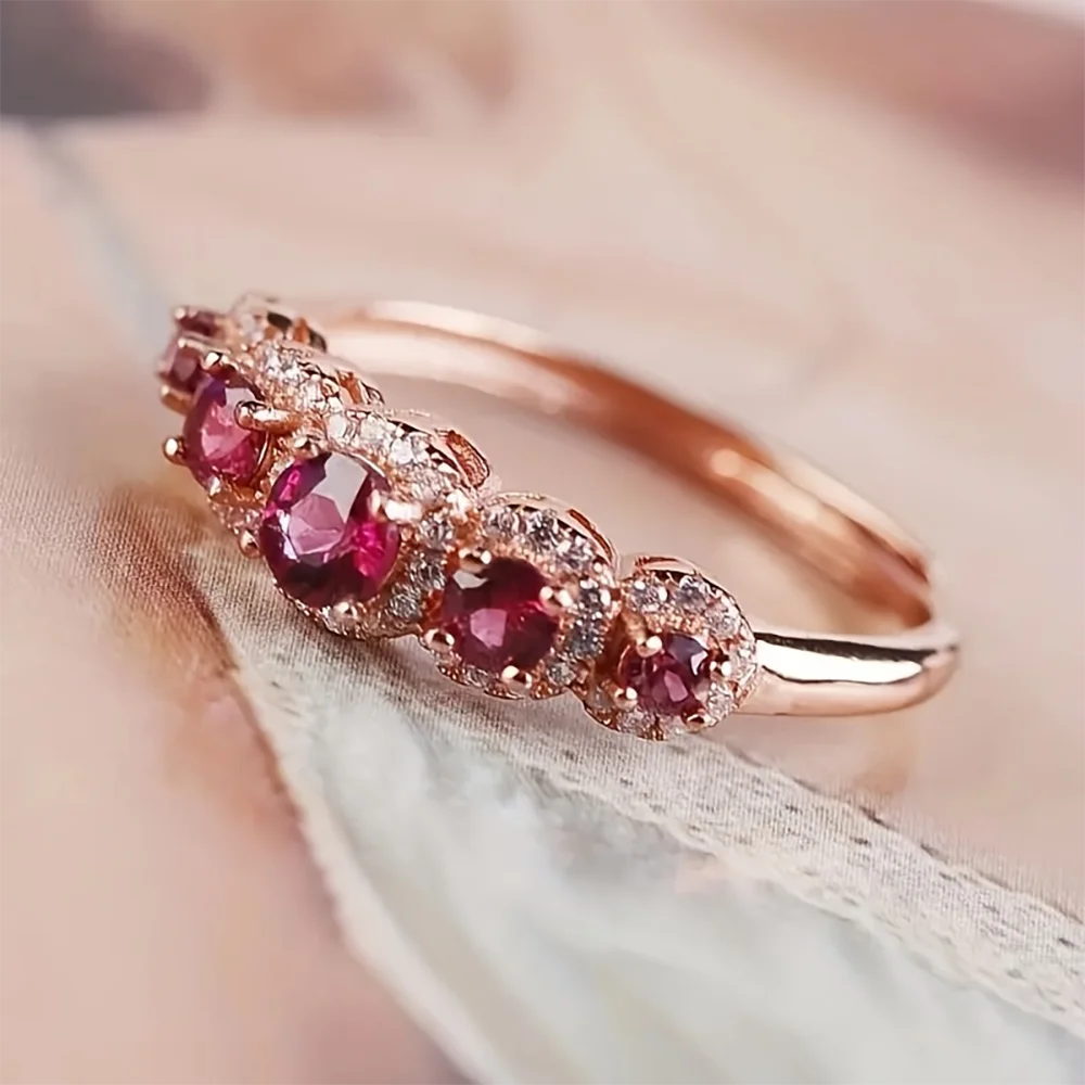 Sweet Blossoms Haven Zircon Ring S925 Silver Women Jewelry