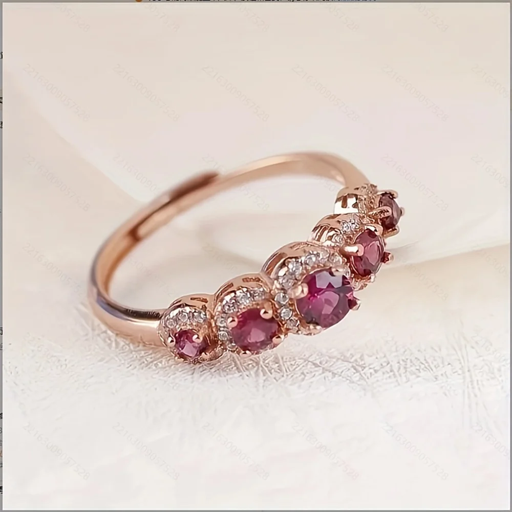 Sweet Blossoms Haven Zircon Ring S925 Silver Women Jewelry
