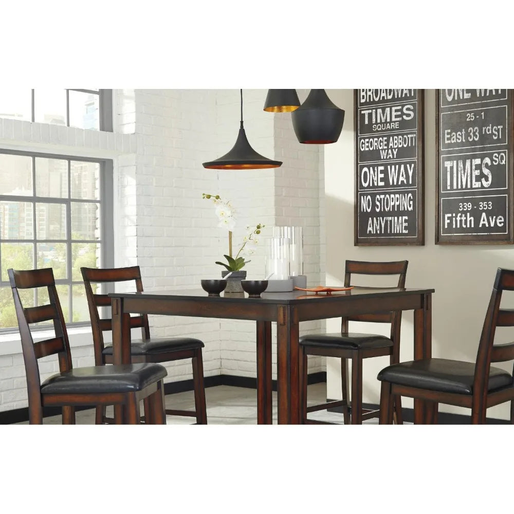 Coviar 5 Piece Counter Height Dining Set Table And Stools