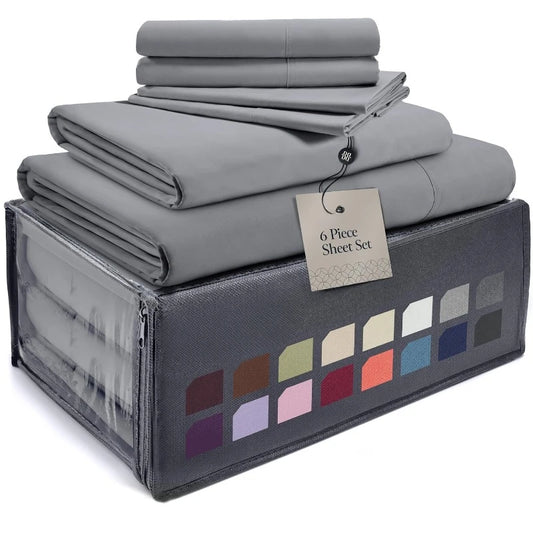 Craft Of Weaving Luxury 6 Piece Sheet Set Wrinkle Free