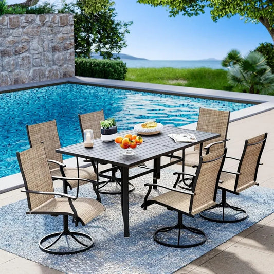 Guangbai 7 Piece Outdoor Dining Set With Umbrella Hole