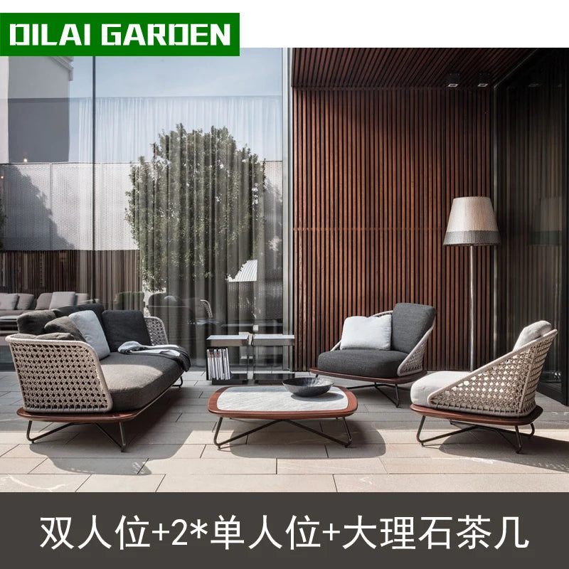 DUTRIEUX Lounge Terrace Sofa 3 Person Outdoor Furniture