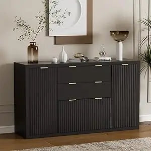 Chengwei Sideboard Buffet Cabinet With Adjustable Shelves
