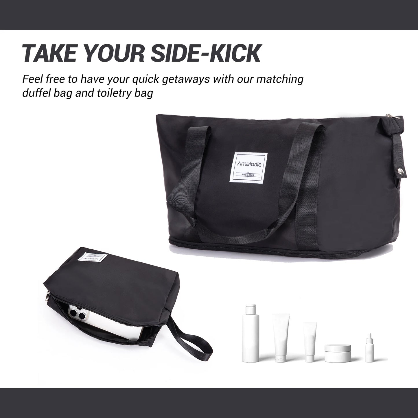Amalodiecn 5 Piece Luggage Set Hardside Spinner TSA Lock