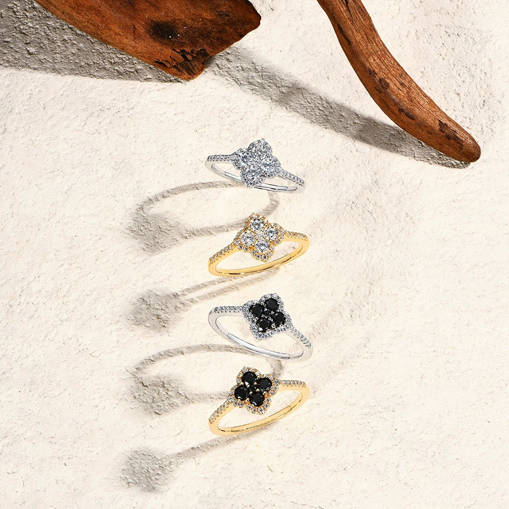 Sweet Blossoms Haven ATTAGMS Moissanite Ring Sterling Silver
