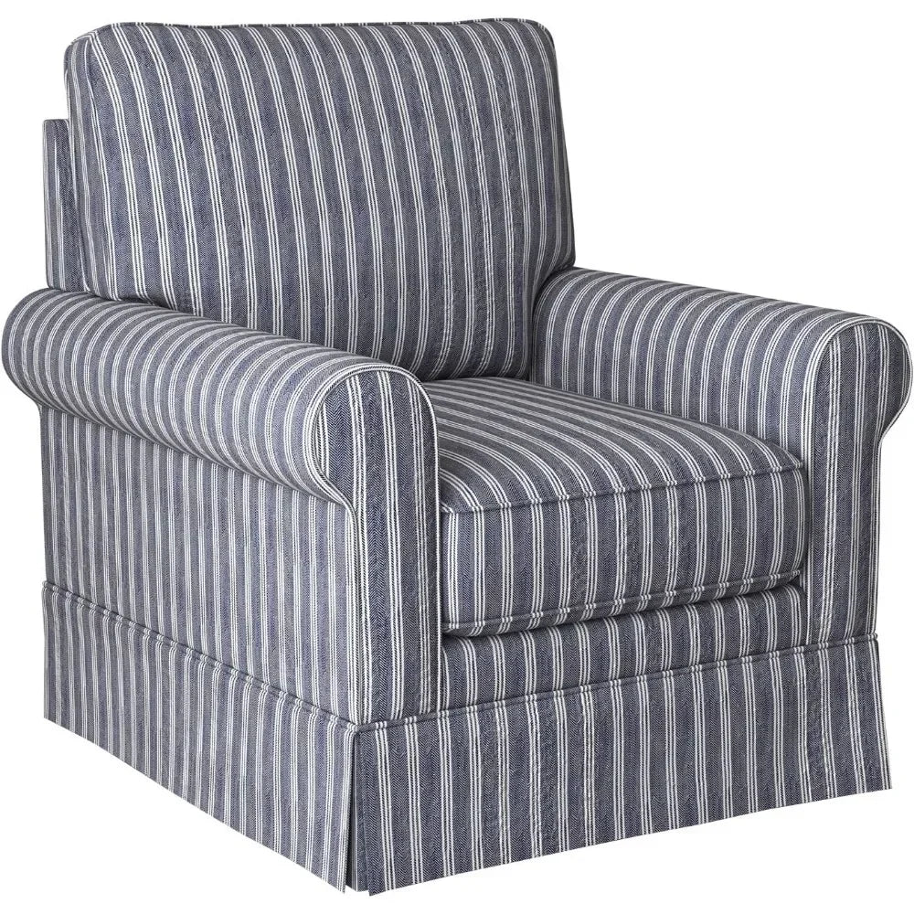 Sweet Blossoms Haven Swivel Barrel Chair Linen Mid Century