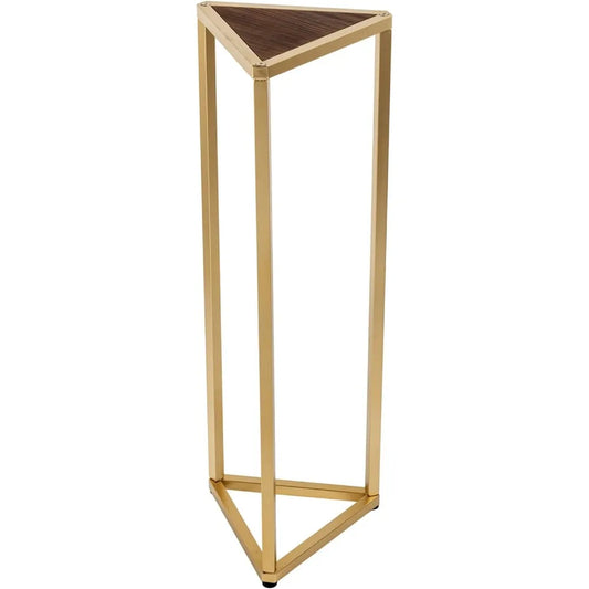 MyGift Triangular Plant Display Stand With Metal Frame