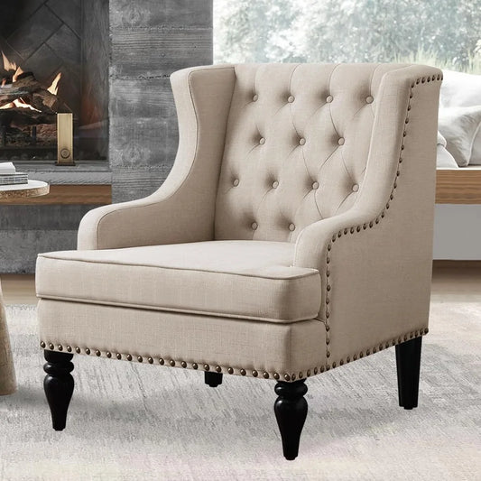 DAFIFY Amelia Modern Wingback Armchair Reading Sofa
