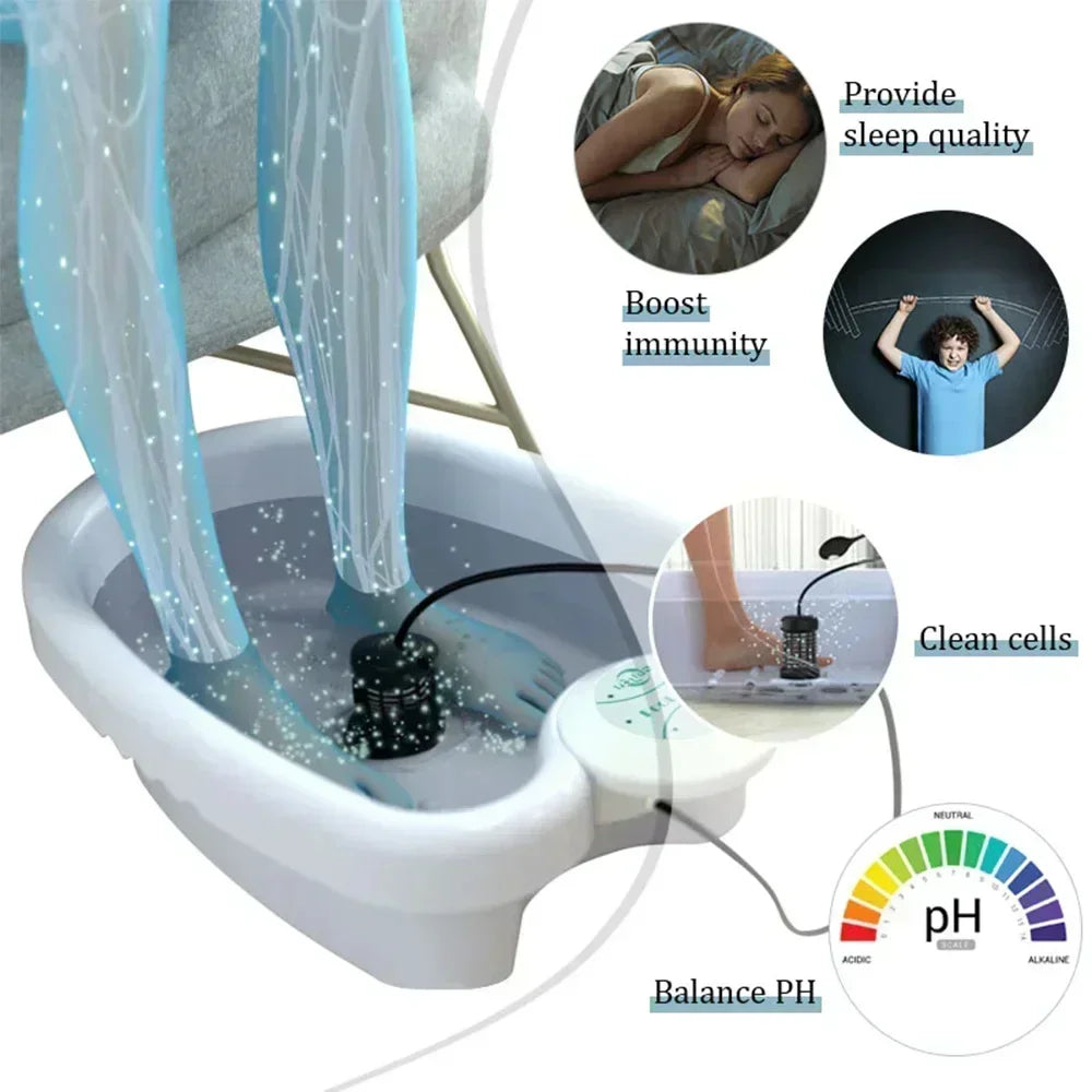 Electric Detox Ionic Foot Spa Bath Machine Feet Massage FootBath Detoxification Relieves Fatigue Promote Blood Circulation Mini
