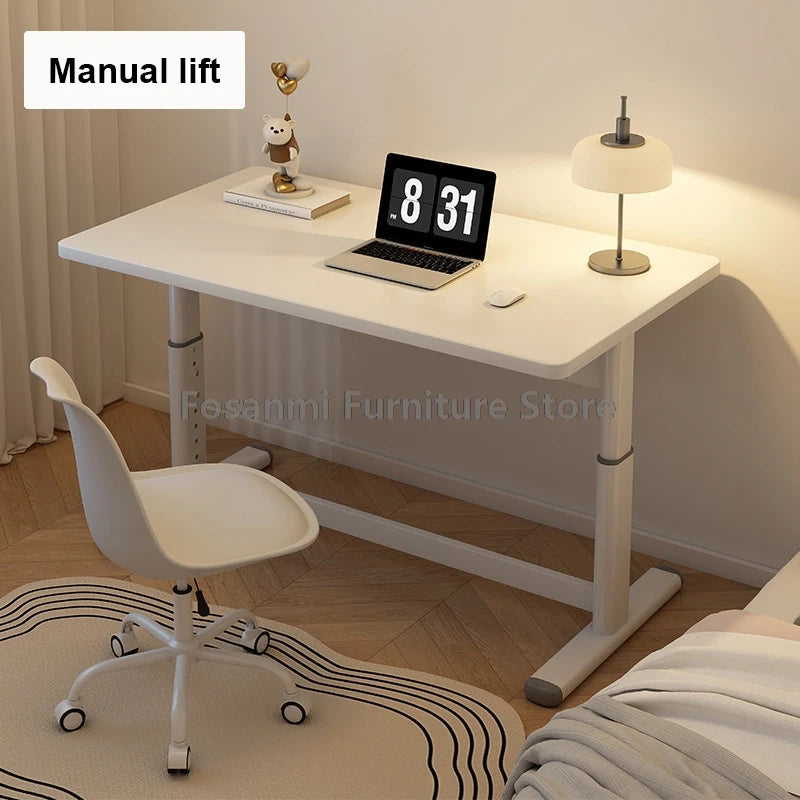 Adjustable Height Office Desk Student Study Table Children Gaming Desk Home Gamer Standing Table Manual Motion Computer Desk