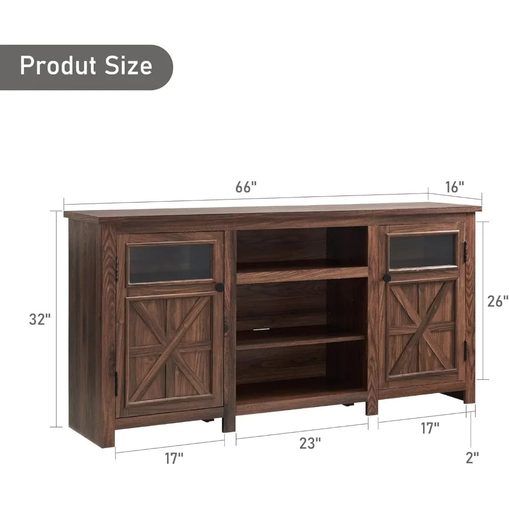 ZUIYU Farmhouse TV Stand Rustic Entertainment Center
